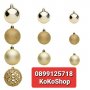 Златисти топки за елха-50 бр./Коледни топки/Играчкиза елха, снимка 2