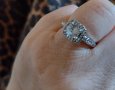 Пръстен в бяло злато и мойзанит 💥, снимка 7