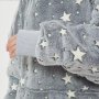  Светещ суитчър-одеяло с ръкави - Универсално - сив цвят, снимка 4