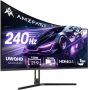 Amzfast 34-Inch /86.36cm Curved Gaming Monitor, 240 hz - Чисто нов не разопакован ! , снимка 1