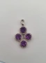 Сребърна висулка със аметист или цитрин💛💜, снимка 5