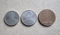 Германия.1,2 и  5 марки. ГДР . 5 марки - 20 год. от създаването на ГДР., снимка 1