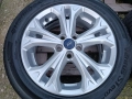 Лети джанти 17ки 5х108 Ford + летни гуми 225/50/17 Hankook, снимка 5