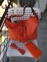 Страхотна дамска чанта и портмоне в оранжев цвят , снимка 6