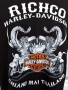 Harley Davidson RICHCO CHIANG MAI THAILAND Mens Black Motorcycle Biker T-Shirt Rare Size L, снимка 7