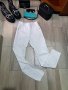 Дамски бял панталон с ластик в талията, снимка 1 - Панталони - 38160675