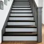 vidaXL Стълбищни стъпала, 16 бр, кафяво-черни, 90x25x2 см, дъб масив, снимка 2