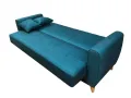 Велурен диван с фунция сън в цвят петрол на склад-най-ниска цена!, снимка 3