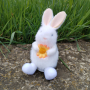 4606 Великденска украса Пухкаво зайче, 11 см, снимка 3