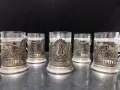 стари руски стакани подстакани поставки за чаши , снимка 1