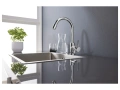LED смесител за кухненска мивка въртящ се на 360 Хром, снимка 7