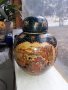 Сатцума Satsuma стара голяма ваза буркан с капак порцелан, снимка 1 - Антикварни и старинни предмети - 44481117