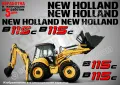 New Holland B115C стикери надписи, снимка 1