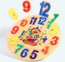 Дървен часовник пъзел с числа образователен комплект , снимка 1