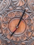 Много Красив Антикварен Стенен Часовник Дърворезба от Соца, снимка 7