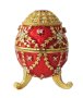 Фаберже стил, кутийка-яйце за бижута в луксозна подаръчна кутия., снимка 1 - Декорация за дома - 40552127
