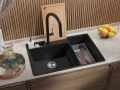 Черна кухненска гранитна мивка Париж 80 Work&Store 780 x 530 мм, снимка 7