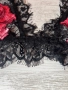 Ново черно дантелено бюстие с червени бродирани цветя с регулиращи се презрамки S , M , L , XL разме, снимка 4