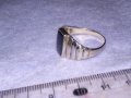 Стар СССР СКЪПОЦЕНЕН с ЧЕРЕН ОНИКС АЖУРЕН СРЕБЪРЕН ПРЪСТЕН с ПЕЧАТ за СРЕБРО 925 и Щемпел УВЮА 38735, снимка 5