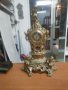 Старинен бароков месингов германски механичен часовник, снимка 1