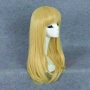 Златисто руса аниме косплей перука с бретон - 55 см, снимка 3