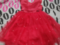 нова коледна рокля с тюл и перлички, снимка 2