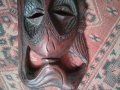 Махагонова маска ритуална стара дървена традиционно изкуство от Африка 43738, снимка 8
