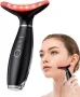 Многофункционален масажор за лице 3 в 1 за грижа за кожата у дома, вибрация, термичен (черен), снимка 5