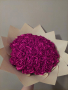 Букет от 45 сатенени рози, снимка 1 - Ръчно изработени сувенири - 44633855