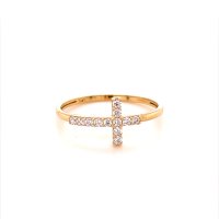 Златен дамски пръстен 1,10гр. размер:57 14кр. проба:585 модел:17606-4, снимка 1 - Пръстени - 41810481