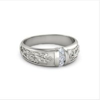 Нежен пръстен с бял циркон, посребрен, снимка 2 - Пръстени - 42154642