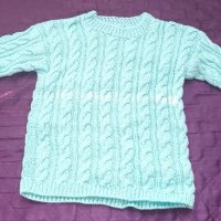 Плетен детски пуловер , снимка 1 - Детски пуловери и жилетки - 39614758