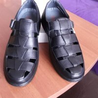 Мъжки кожени сандали, снимка 2 - Мъжки чехли - 40343236