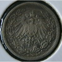 ½ марка 1906 А, Германия-Империя, снимка 2 - Нумизматика и бонистика - 34410641