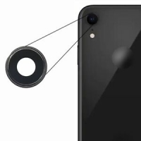Стъкло за задна камера с ринг iPhone XR / Черен /, снимка 1 - Резервни части за телефони - 36058802