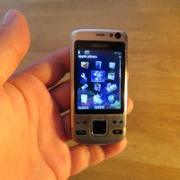 плъзгащ телефон, телефон слайд с копчета NOKIA 6600i, НОКИА 6600i - 2008г. - сив панел работещ., снимка 3 - Nokia - 35985425