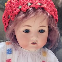 Антична бебешка кукла Хилда, произведена от Nippon преди 1921 г 45 см., снимка 1 - Колекции - 42213856