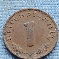 Монета 1 райхсфенинг 1937г. Германска империя с свастика 34841, снимка 1 - Нумизматика и бонистика - 42730529