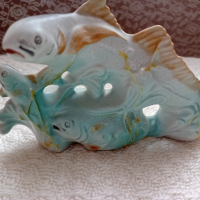 Стъклена и порцеланова рибка, снимка 2 - Антикварни и старинни предмети - 44793963
