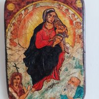 Рисувана икона на Света Богородица , снимка 1 - Икони - 40045651