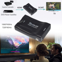 Аудио и видео конвертор, HDMI женско към SCART женско , PAL/NTSC, снимка 2 - Кабели и адаптери - 36228087