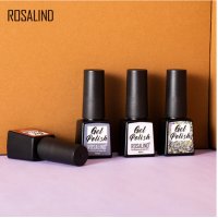 Ново !!! Комплект от 6 броя гел лак с брокат ROSALIND., снимка 2 - Продукти за маникюр - 34131417