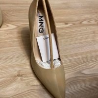 НОВИ елегантни остри дамски обувки на ток MANGO (номер 37), снимка 4 - Дамски обувки на ток - 42274833