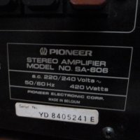 Стерео усилвател PIONEER SA-606, снимка 8 - Ресийвъри, усилватели, смесителни пултове - 40940244