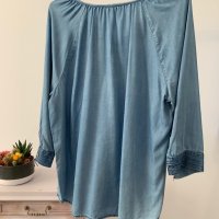 Дънкова блуза в размер L, снимка 11 - Блузи с дълъг ръкав и пуловери - 44175192