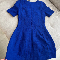 Дамска синя рокля, S размер, снимка 3 - Рокли - 44790126
