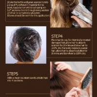 *** ТРАЙНО ПРАВА КОСА ** 5% Кератин кератинова терапия маска за изправяне права коса, снимка 4 - Продукти за коса - 26821013