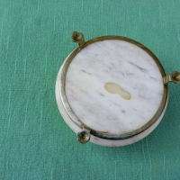 Стара кръгла мраморна кутия, снимка 5 - Декорация за дома - 36106000