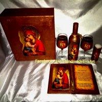 Подарък за Кръстници- Състарена Книга с икона/ снимка и поздрав по желание , снимка 10 - Подаръци за кръщене - 39962326