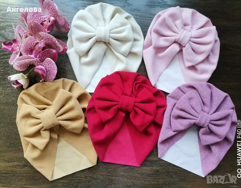 Шапка тюрбан с голяма панделка , снимка 1